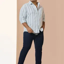 NEON CHILLIE Men Striped Casual Shirt image 5