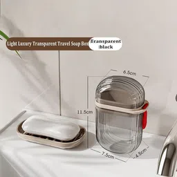 HASHONE Set Of 3 Travel Ready Toothbrush Holder & Soap Tray Combo image 2