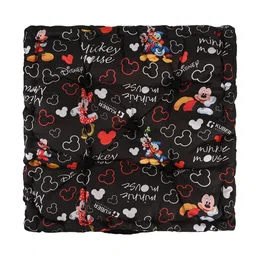 Kuber Industries 4Pcs Black & Red Printed Chair Pads image 3