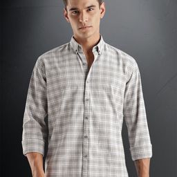 ADRO Tartan Checked Spread Collar Long Sleeves Cotton Casual Shirt-picture-47