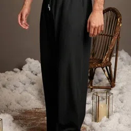 MaverIQ Men Relaxed Straight Fit Easy Wash Track Pants-image-47