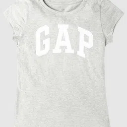 GAP Girls Logo Printed Pure Cotton T-shirt image 1