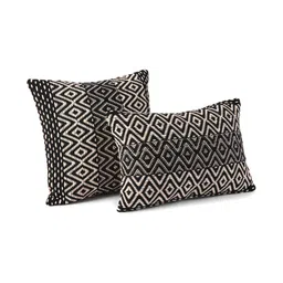 PILLOW TREE Self-Designed Cotton 2 Pcs Square Pre-Filled Cushions 18 cm x 18 cm image 2