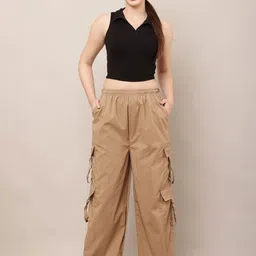 BARMANIC Women High-Rise Cargos Trousers-picture-33