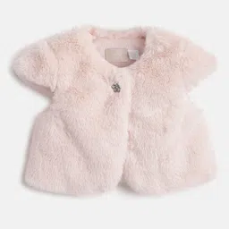 Chicco Girls Collarless Solid Lightweight Casual Sherpa-image-82