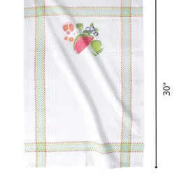 fingercraft 6Pcs White & Red Printed Pure Cotton Kitchen Towels image 4