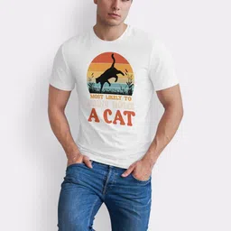 Seekbuylove Typography Printed Round Neck Short Sleeves Bio Finish Pure Cotton T-shirt image 5