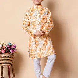 NFC CREATION Boys Embroidered Regular Sequinned Kurta with Pyjamas image 1