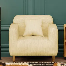 Myntra Elegant Homes Yellow Striped Polyester 1 Piece Sofa Cover With Arms-picture-25