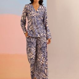 SANSKRUTIHOMES V-Neck Pure Cotton Printed Co-OrdsSet-picture-22