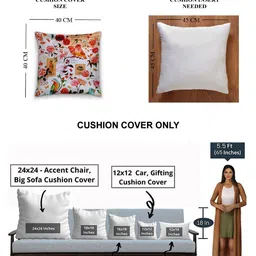 Organifly Living Products Multicoloured Set of 4 Ethnic Motifs Square Cushion Covers image 5