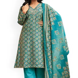 DRAVINAM Trends Embroidered Unstitched Dress Material-picture-23