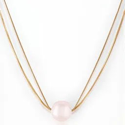 CROWN NINE Women Gold Plated Stainless Steel Double Layer Chain image 2