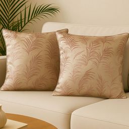 MFD HOME FURNISHING Pink Set of 2 Square Cushion Covers-picture-10