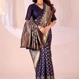 Florence Woven Design Zari Banarasi Saree image 5