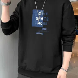 StyleCast x Revolte Men Typography Printed Round Neck Sweatshirt image 4