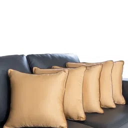 wakefit 3Pcs Beige Square Shaped Pre-Filled Cushions image 2