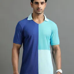 ECOLINE Clothing Men Antimicrobial Colourblocked Polo Collar T-shirt image 1