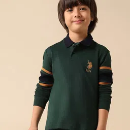 u.s. polo assn. kids Uspa Kids Boys Brand Embroidered Regular Fit Polo Cotton T-shirt-picture-42