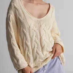 LULU & SKY Women Cable Knit Pullover-picture-24