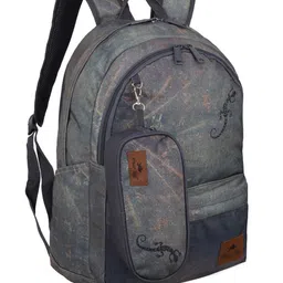ECHOBOOMERS Unisex Grey Backpack with Pouch image 5