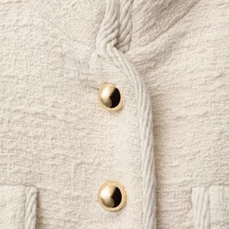 MANGO Mandarin Collar Tailored Jacket With Mock Pockets image 3