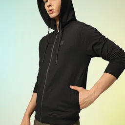 HRX by Hrithik Roshan Hooded Front-Open Lifestyle Sweatshirt image 5