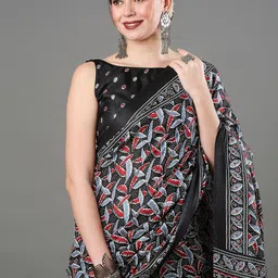 KALINI Ajrak Block Block Print Saree image 4