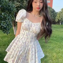 StyleCast Women Floral Printed Puff Sleeve Corset Mini Dress-picture-48