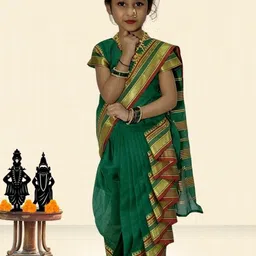 Mom and Me Girls Art Silk Sarees-picture-25