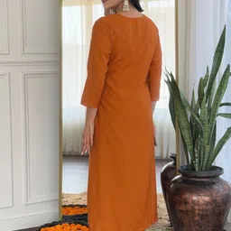 Siya Fashion Ethnic Motifs Embroidered Round Neck Straight Kurta With Trousers & Dupatta image 2