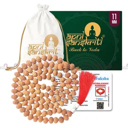 Apnisanskriti Unisex 5-Face Chikni Pathri Rudraksha Mala-picture-18