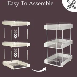 Kuber Industries White Set of 2 Regular Makeup Organiser Organisers image 5