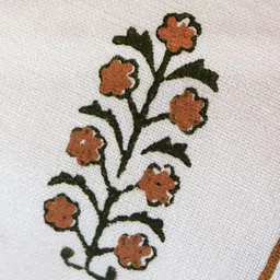 ZEBA Beige & Brown Abstract Square Cotton Cushion Cover image 5