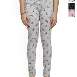 BAESD Girls Pack Of 4 Printed Pure Cotton Ankle Length Leggings-picture-44