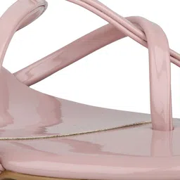 Inc 5 Women Striped Kitten Sandals with Laser Cuts image 5