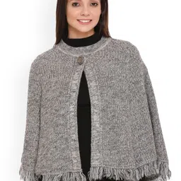 TWENTY ME Women Woollen Lightweight Poncho Jacket-picture-22