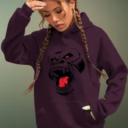 Parona Women Graphic Printed Hooded Neck Full Sleeve Sweatshirt-picture-21