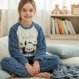 Lugo Unisex Kids Printed Night suit image 3