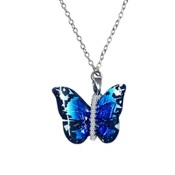 Utkarsh Unisex Stainless Steel Artificial Stones Studded Butterfly Shaped Pendant & Chain-picture-35