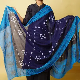 Unnati Silks Dyed Cotton Silk Bandhani Dupatta image 3