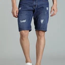 PAUL STREET Men Low-Rise Outdoor Denim Shorts-picture-15