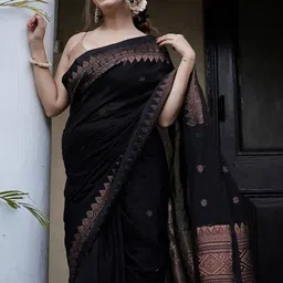 SP TEXTILE CLOTHES Woven Design Zari Silk Blend Handloom Saree-picture-34