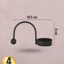 Homspurts Black 4 Pieces Mosaic Glow Tea Light Candle Holders image 5