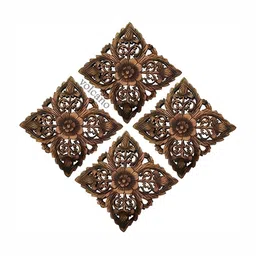VAS collection home Brown Textured Wood Wall Plates image 3