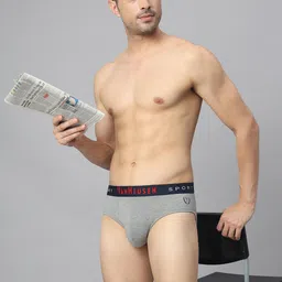 van heusen innerwear Van Heusen Men Solid Plush Back Elasticized Waistband Ultra Soft Briefs image 4