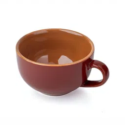 SHAY Burgundy 2Pcs Easy to Clean Ceramic Cups And Mugs 320ML image 3