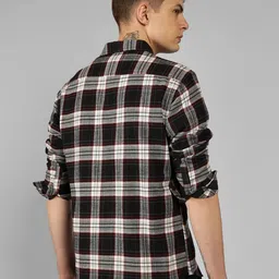 Dennis Lingo Men Tartan Checks Relaxed Fit Pure Cotton Casual Shirt image 4