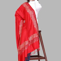 Tones-N-Shades Floral Woven Design Woollen Shawl image 2