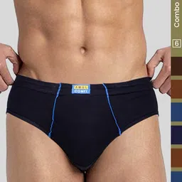 AMUL COMFY Pack of 6 Pure Cotton Mid-Rise Basic Briefs-image-84